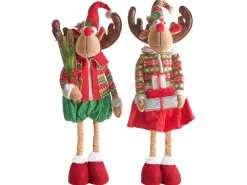 Set di 2 decorazioni natalizie ULDALSANA Renna 66-95 cm Multicolore