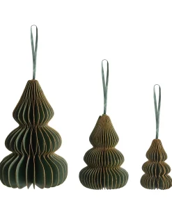 Set di 19 decorazioni per l'albero di Natale ORKLA Carta Verde