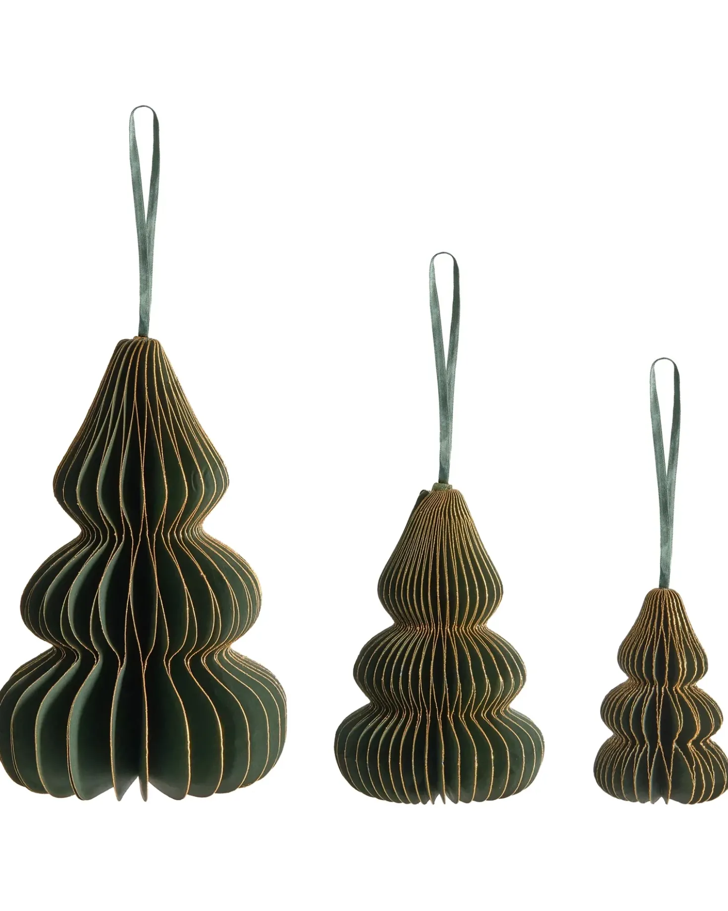 Set di 19 decorazioni per l'albero di Natale ORKLA Carta Verde
