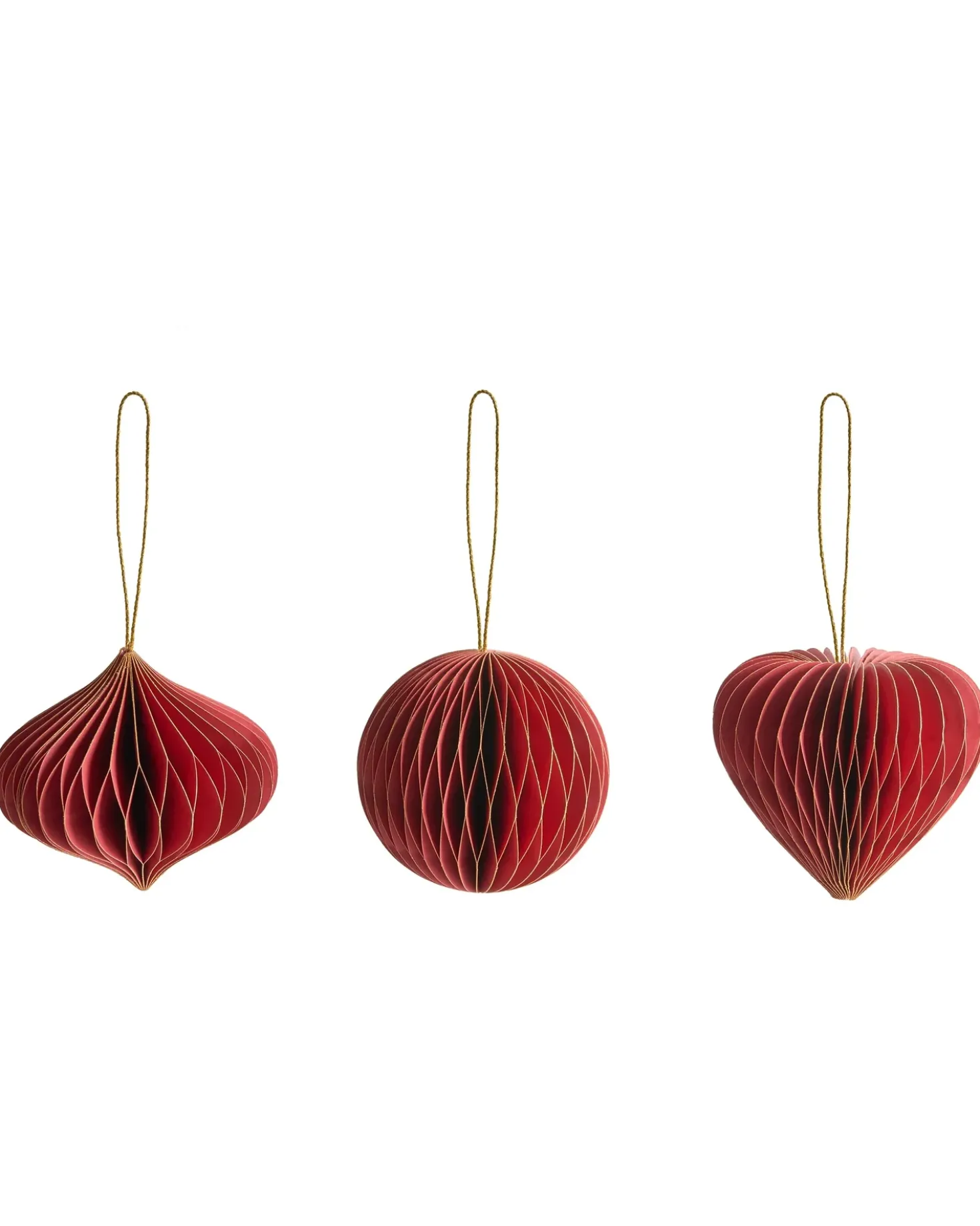 Set di 18 decorazioni per l'albero di Natale SUSA Carta Rosso