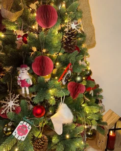 Set di 18 decorazioni per l'albero di Natale SUSA Carta Rosso
