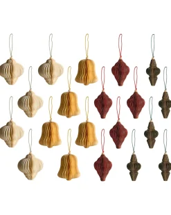 Set di 20 decorazioni per l'albero di Natale MALSELVA Carta Multicolore
