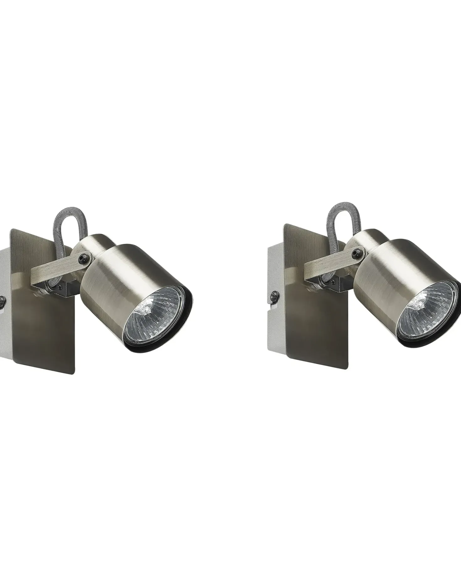 Set di 2 faretti BONTE Regolabile Metallo Argento