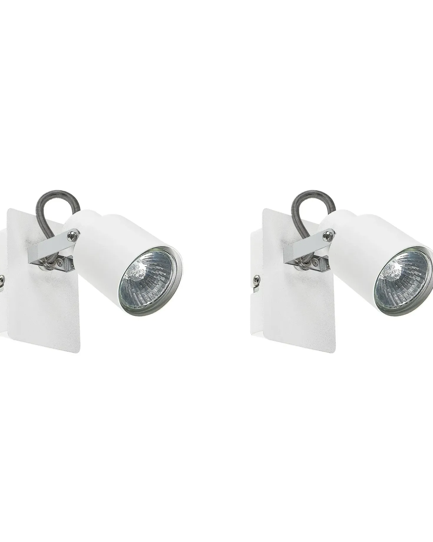 Set di 2 faretti BONTE Regolabile Metallo Bianco