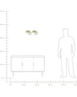 Set di 2 faretti CHENAB Regolabile Metallo Oro