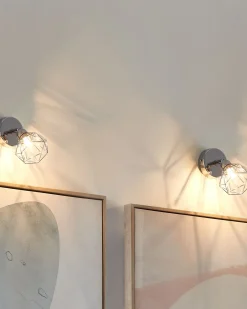 Set di 2 faretti ERMA Regolabile Metallo Argento
