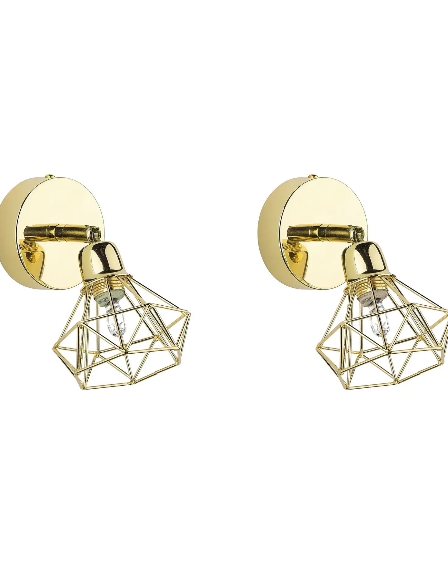 Set di 2 faretti ERMA Regolabile Metallo Oro