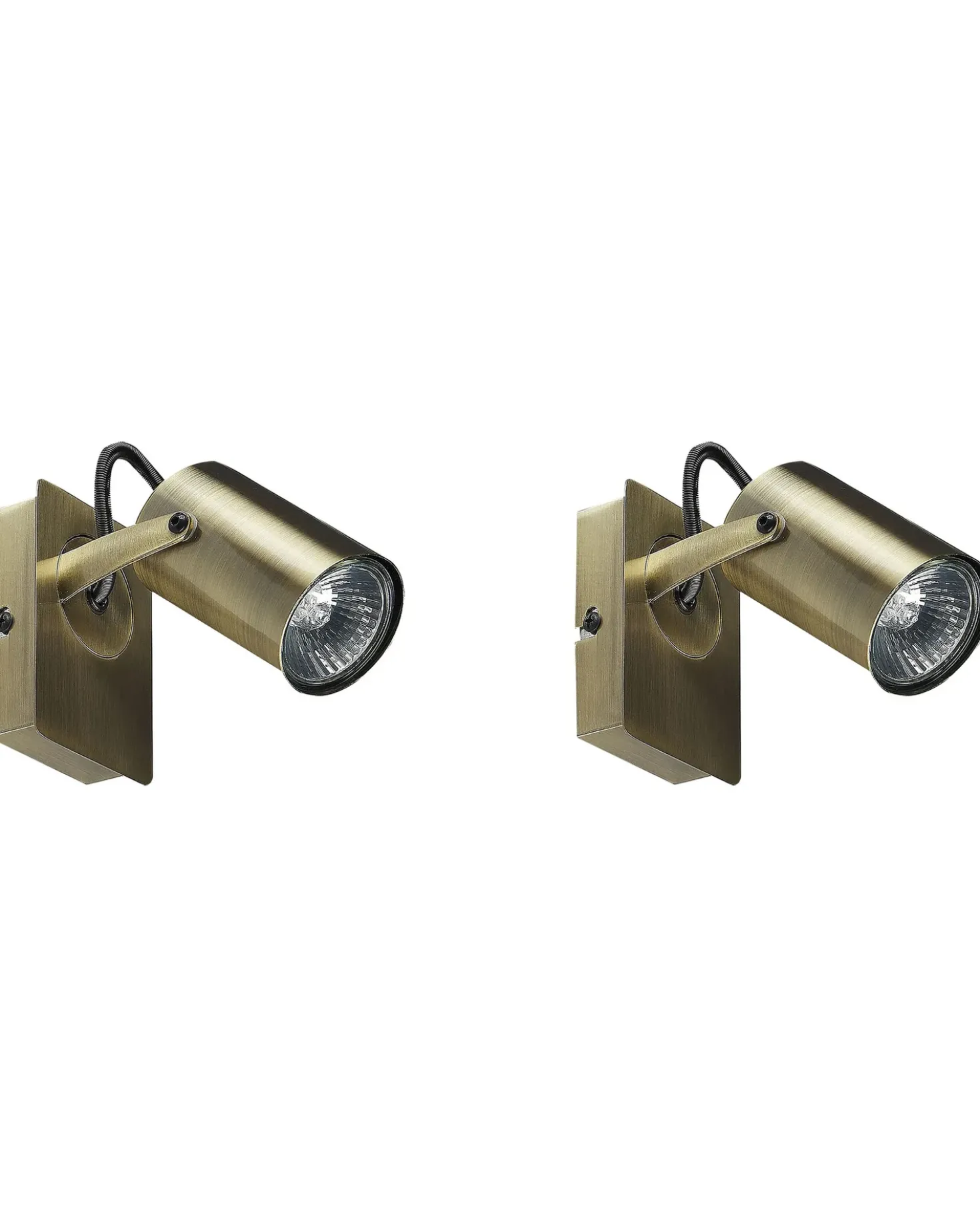 Set di 2 faretti KLIP Regolabile Metallo Ottone