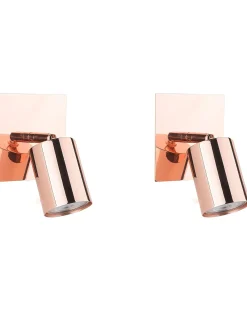 Set di 2 faretti TIGRIS Regolabile Metallo Rame
