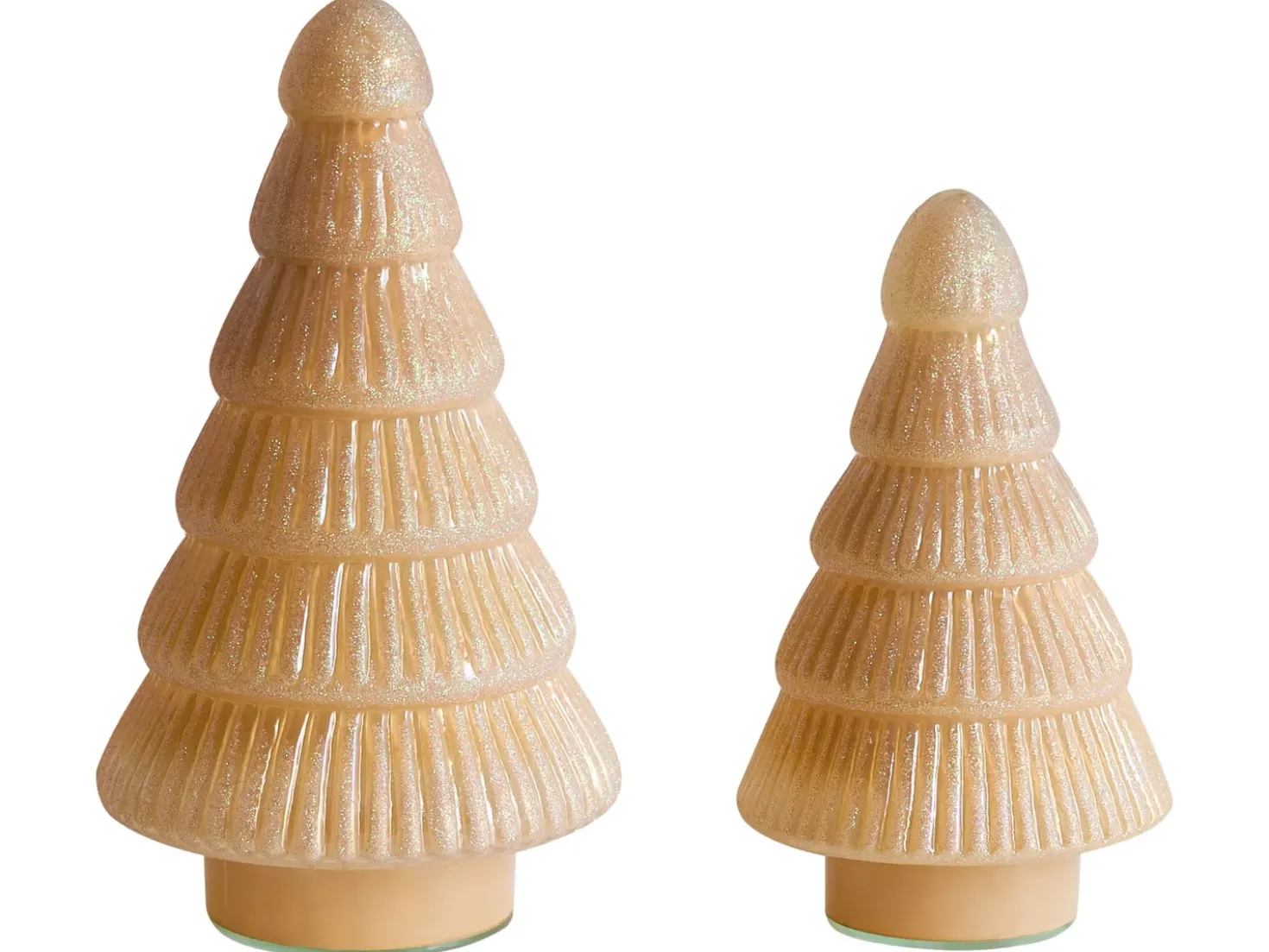 Set di 2 figure FLAREN Albero di Natale 20/25 cm Beige