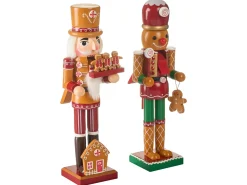 Set di 2 figure GRANSJON Schiaccianoci 35 cm Arancione