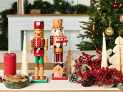 Set di 2 figure GRANSJON Schiaccianoci 35 cm Arancione