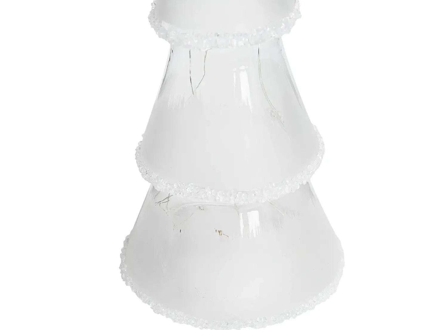 Set di 3 figure LED KIERINKI Albero di Natale 22/27/33 cm Bianco