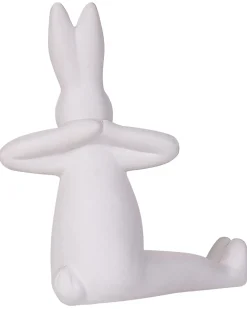 Set di 3 figure Lepre BREST Ceramica Bianco