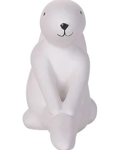 Set di 3 figure Lepre BREST Ceramica Bianco