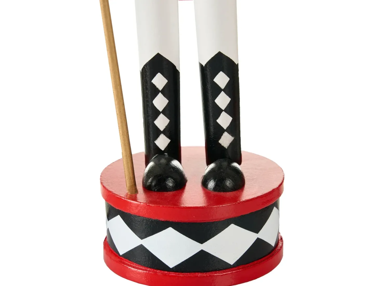 Set di 3 figure RICKLEAN Schiaccianoci 30 cm Rosso/Bianco