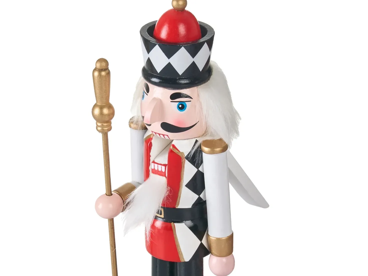 Set di 3 figure RICKLEAN Schiaccianoci 30 cm Rosso/Bianco