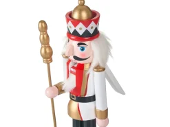 Set di 3 figure RICKLEAN Schiaccianoci 30 cm Rosso/Bianco