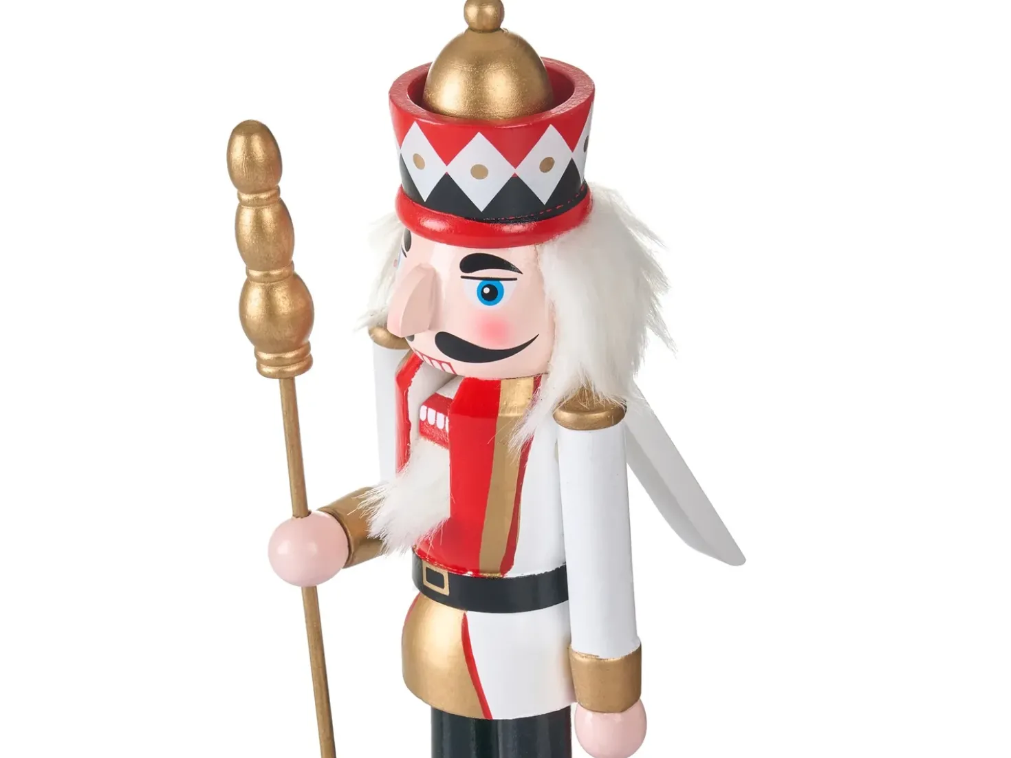 Set di 3 figure RICKLEAN Schiaccianoci 30 cm Rosso/Bianco