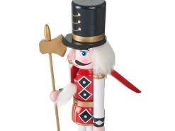 Set di 3 figure RICKLEAN Schiaccianoci 30 cm Rosso/Bianco
