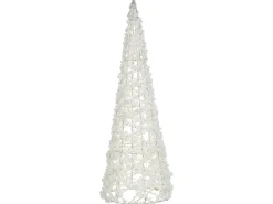 Set di 3 figure ROSAN Albero di Natale 40/50/60 cm Bianco