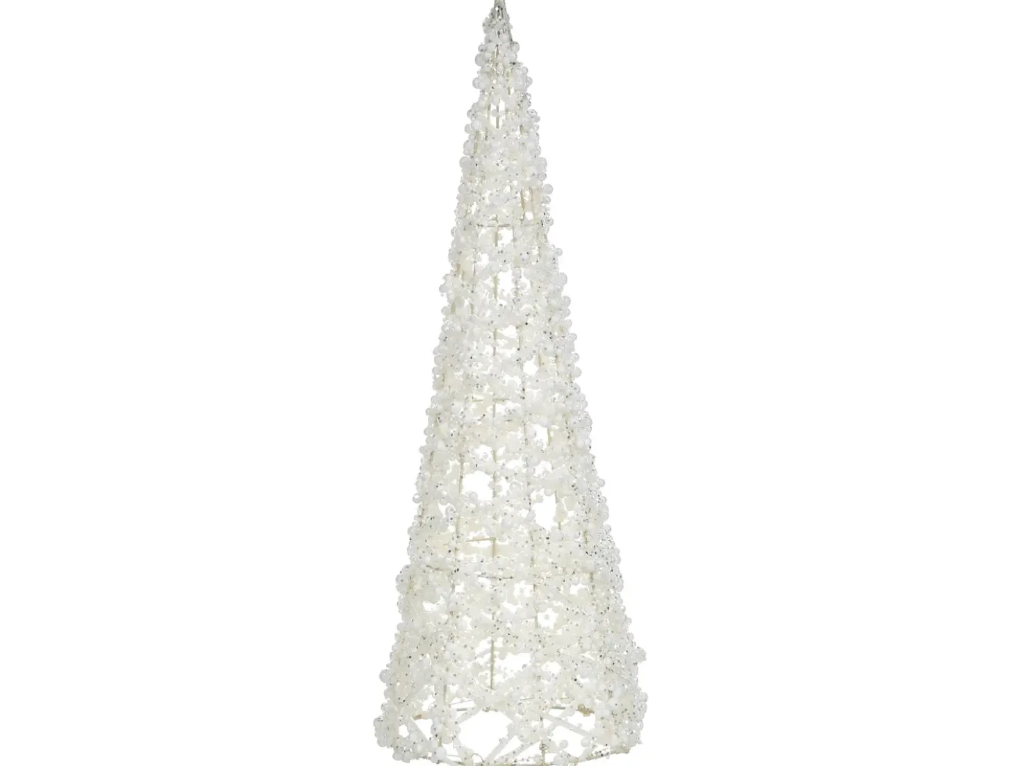 Set di 3 figure ROSAN Albero di Natale 40/50/60 cm Bianco