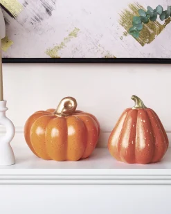 Set di 2 figure Zucca CHALKIDA Arancione