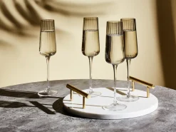 Set di 4 flûte da champagne QUARTZ 230 ml Grigio