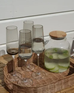 Set di 4 flûte da champagne QUARTZ 230 ml Grigio