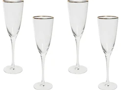 Set di 4 flûte da champagne TOPAZ 250 ml Trasparente