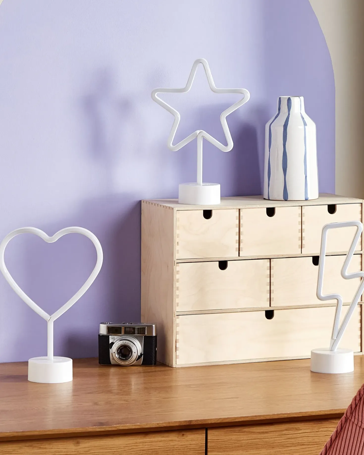 Set di 3 insegne LED al neon FLORETTA Multicolore