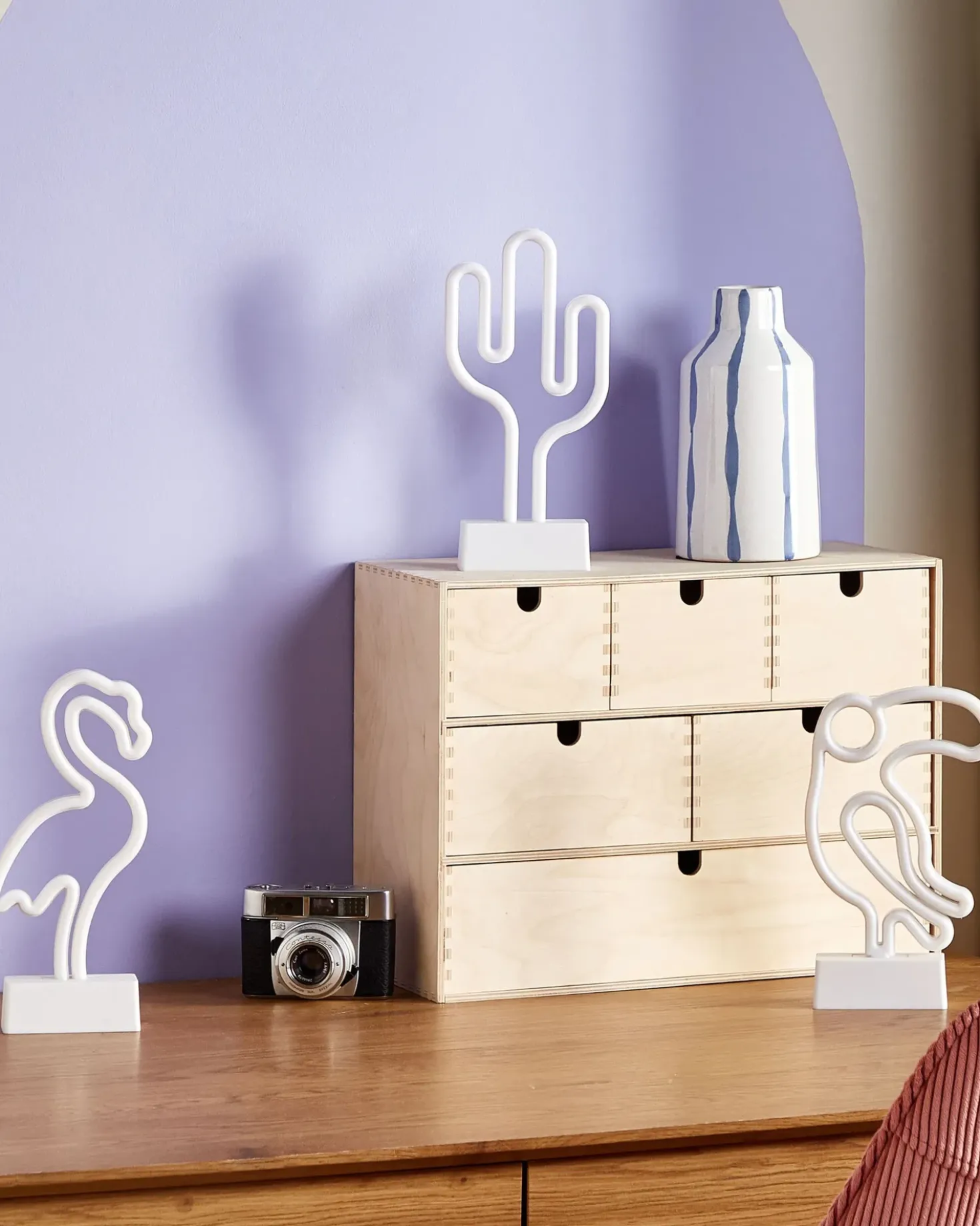 Set di 3 insegne LED al neon MABEL Multicolore
