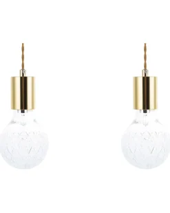 Set di 2 lampadari ANZA Vetro Oro
