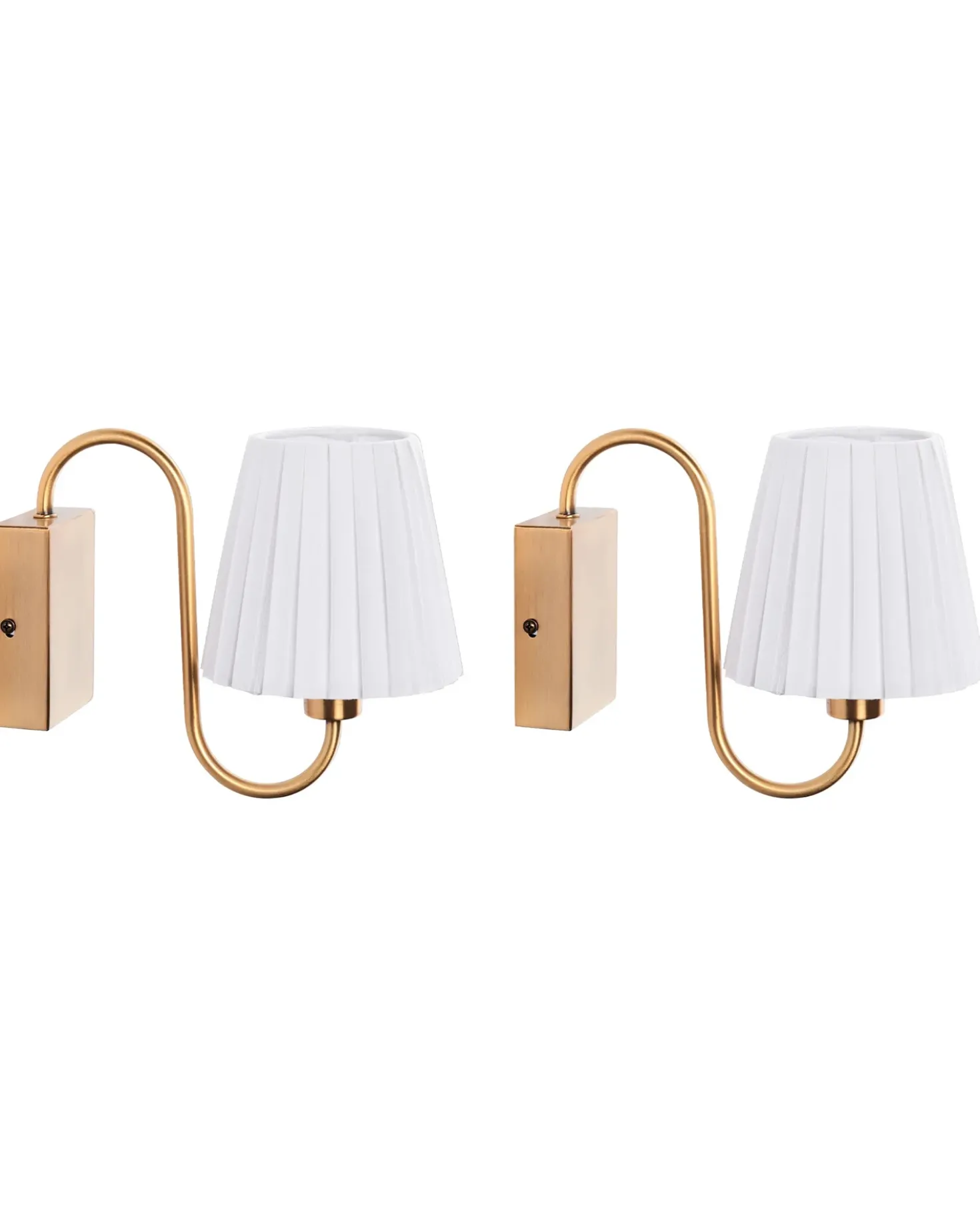 Set di 2 lampade da parete TOLKA Metallo Bianco