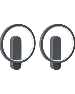 Set di 2 lampade da parete BLIES LED Metallo Nero