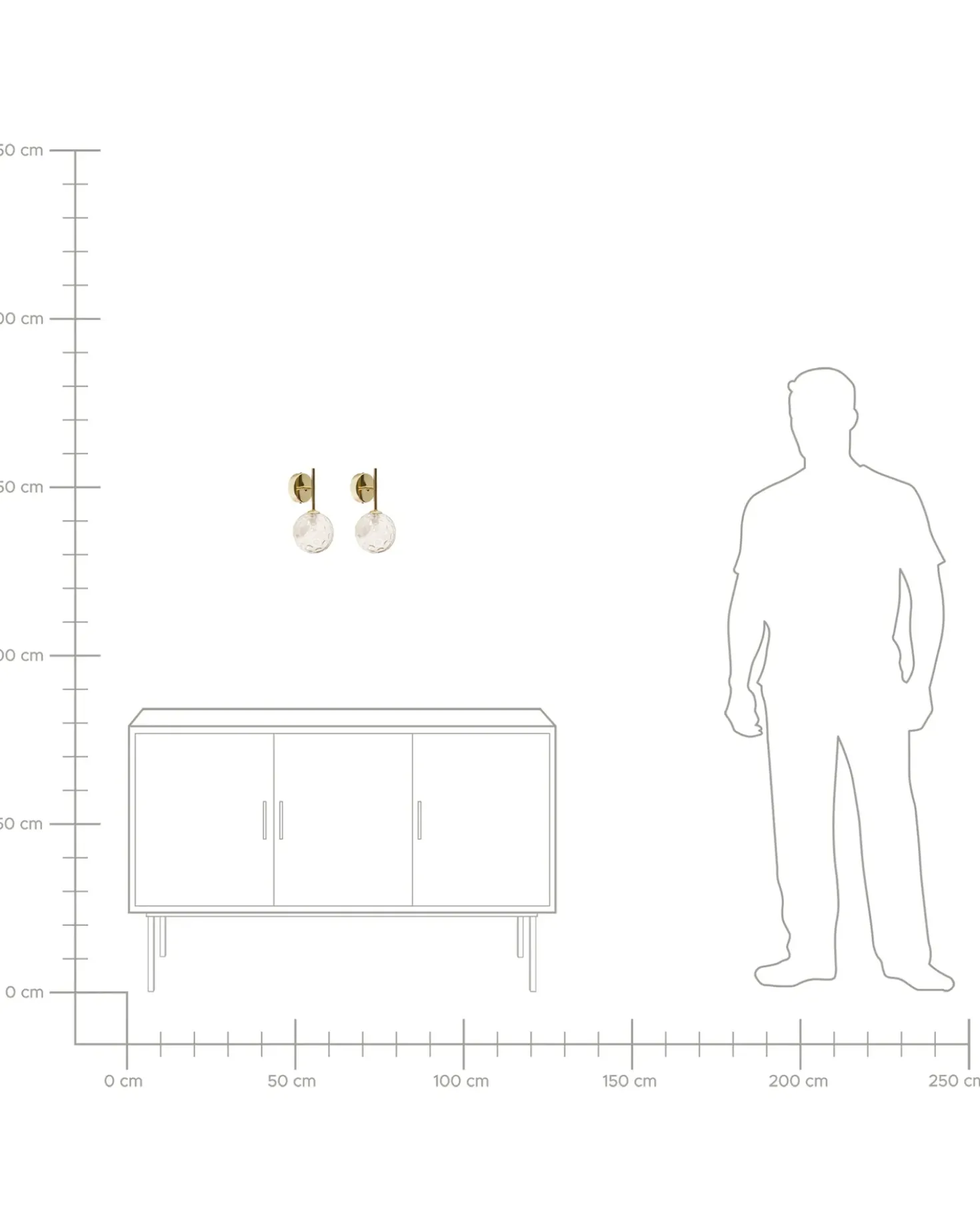 Set di 2 lampade da parete ANADYR Vetro Beige