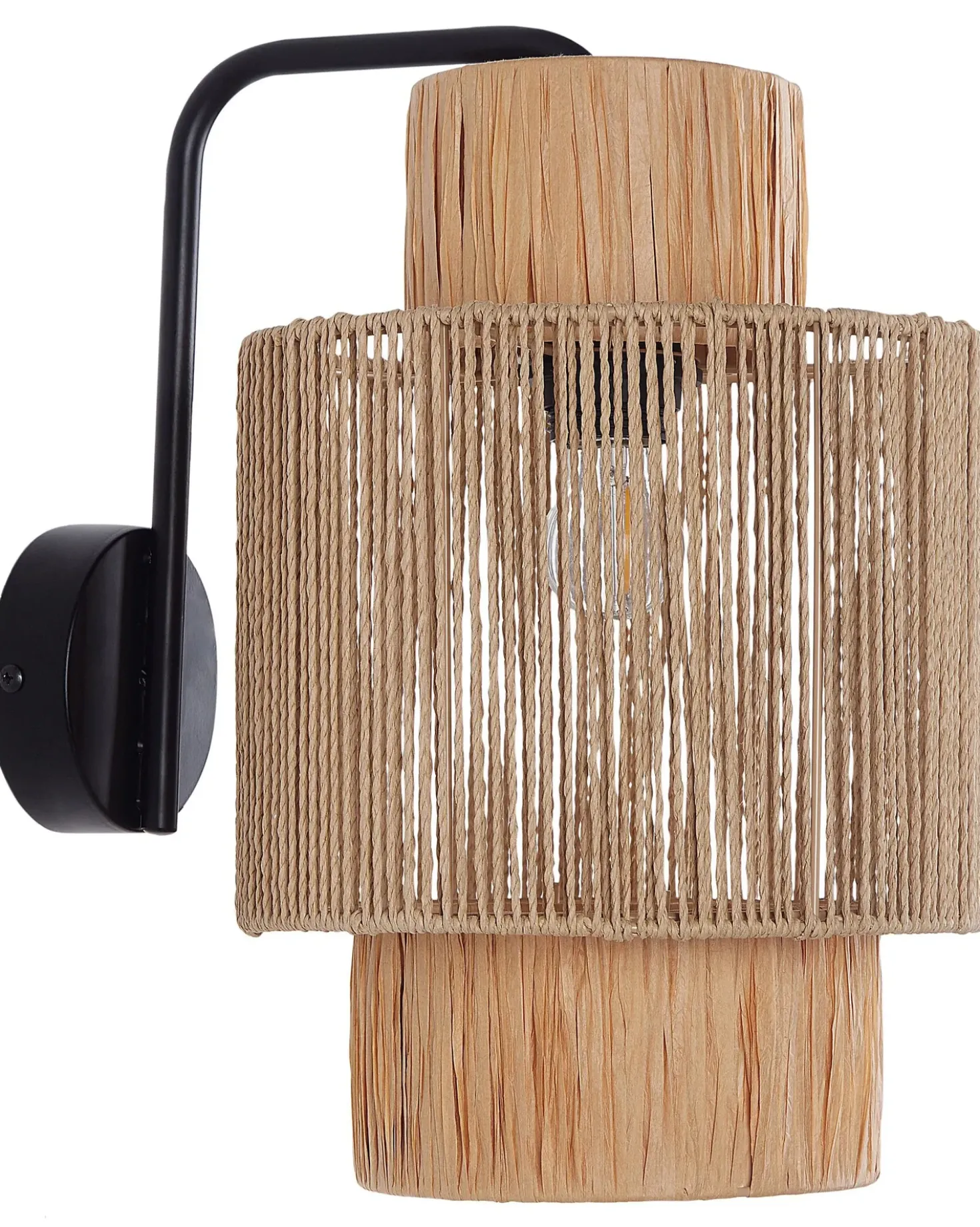 Set di 2 lampade da parete JAMMA Corda di carta Naturale