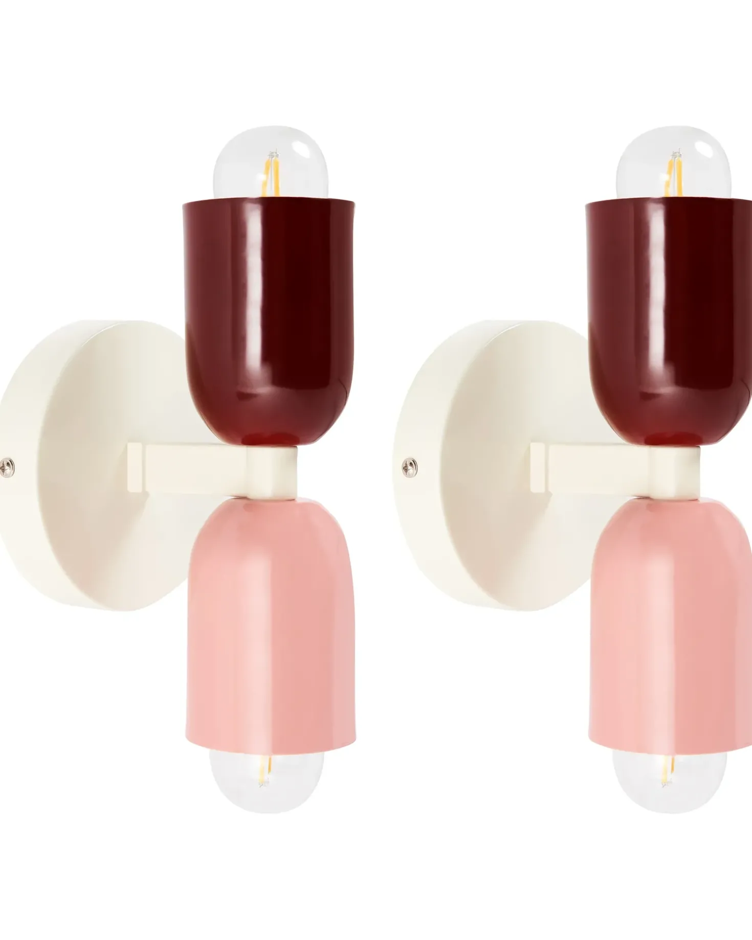 Set di 2 lampade da parete TOPI Metallo Multicolore