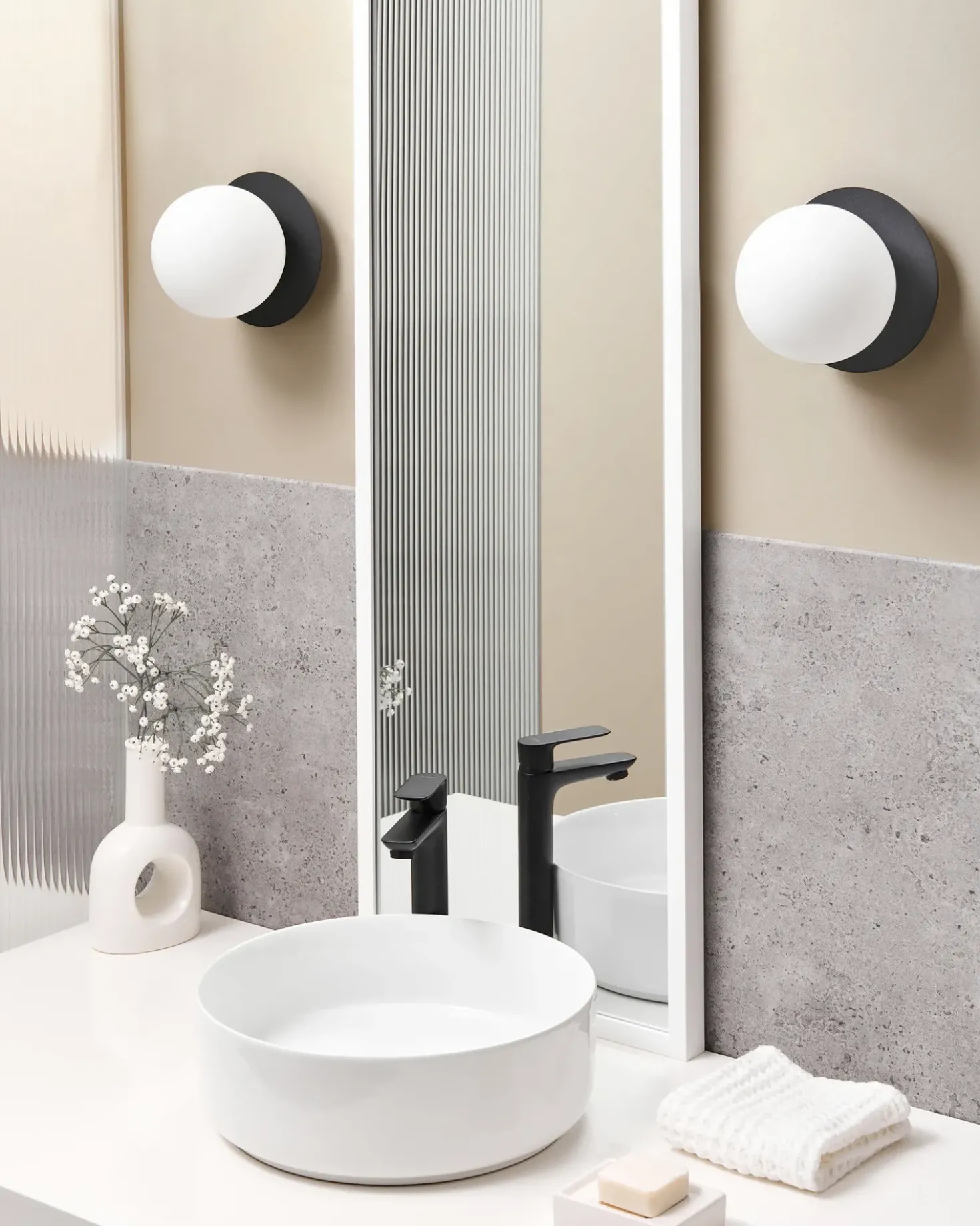 Set di 2 lampade da parete BOUBLE Metallo Nero