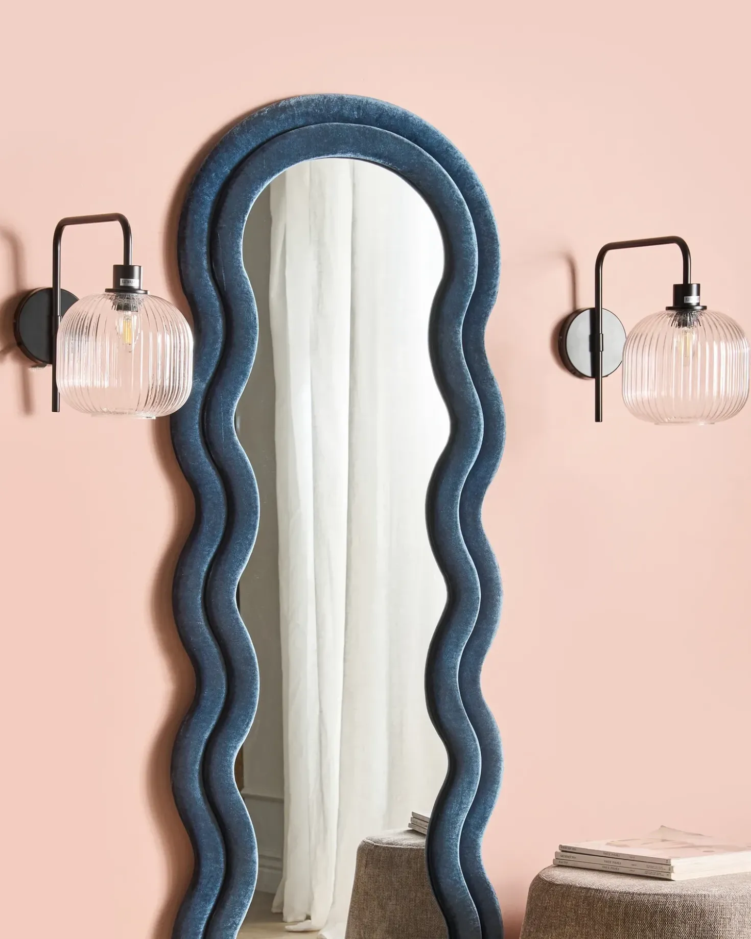 Set di 2 lampade da parete COMAPALA Metallo Nero