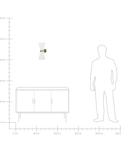 Set di 2 lampade da parete TELANG Cotone Bianco