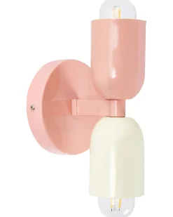 Set di 2 lampade da parete TOPI Metallo Rosa pastello