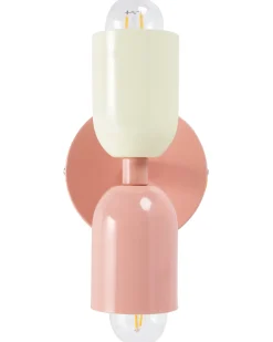 Set di 2 lampade da parete TOPI Metallo Rosa pastello