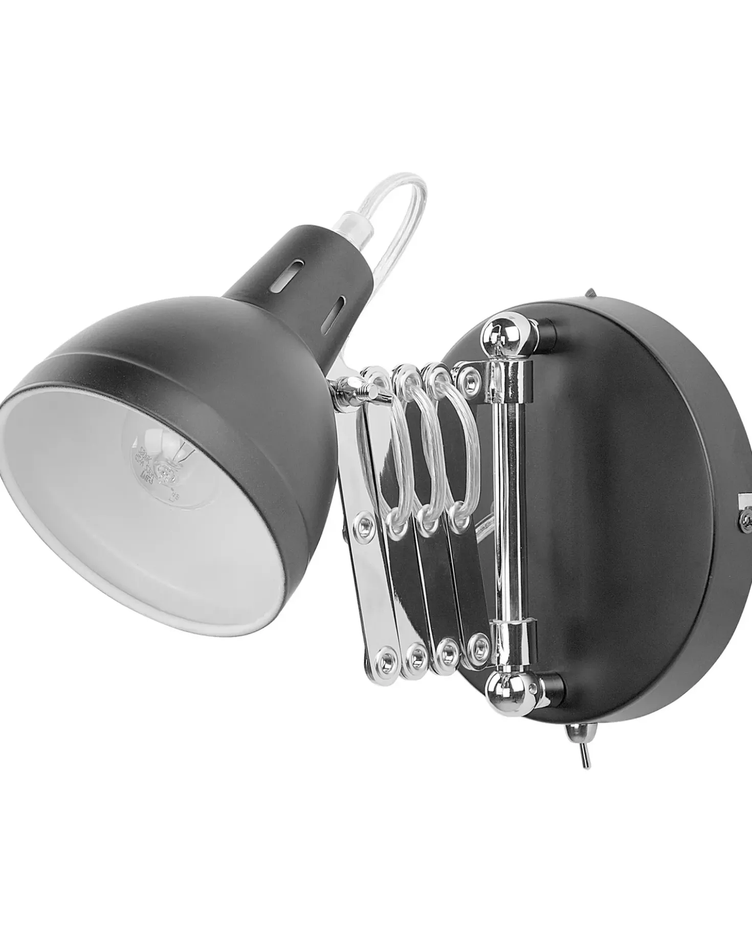 Set di 2 lampade da parete HARRINGTON Regolabile Metallo Nero