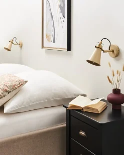 Set di 2 lampade da parete MOYOLA Regolabile Metallo Beige