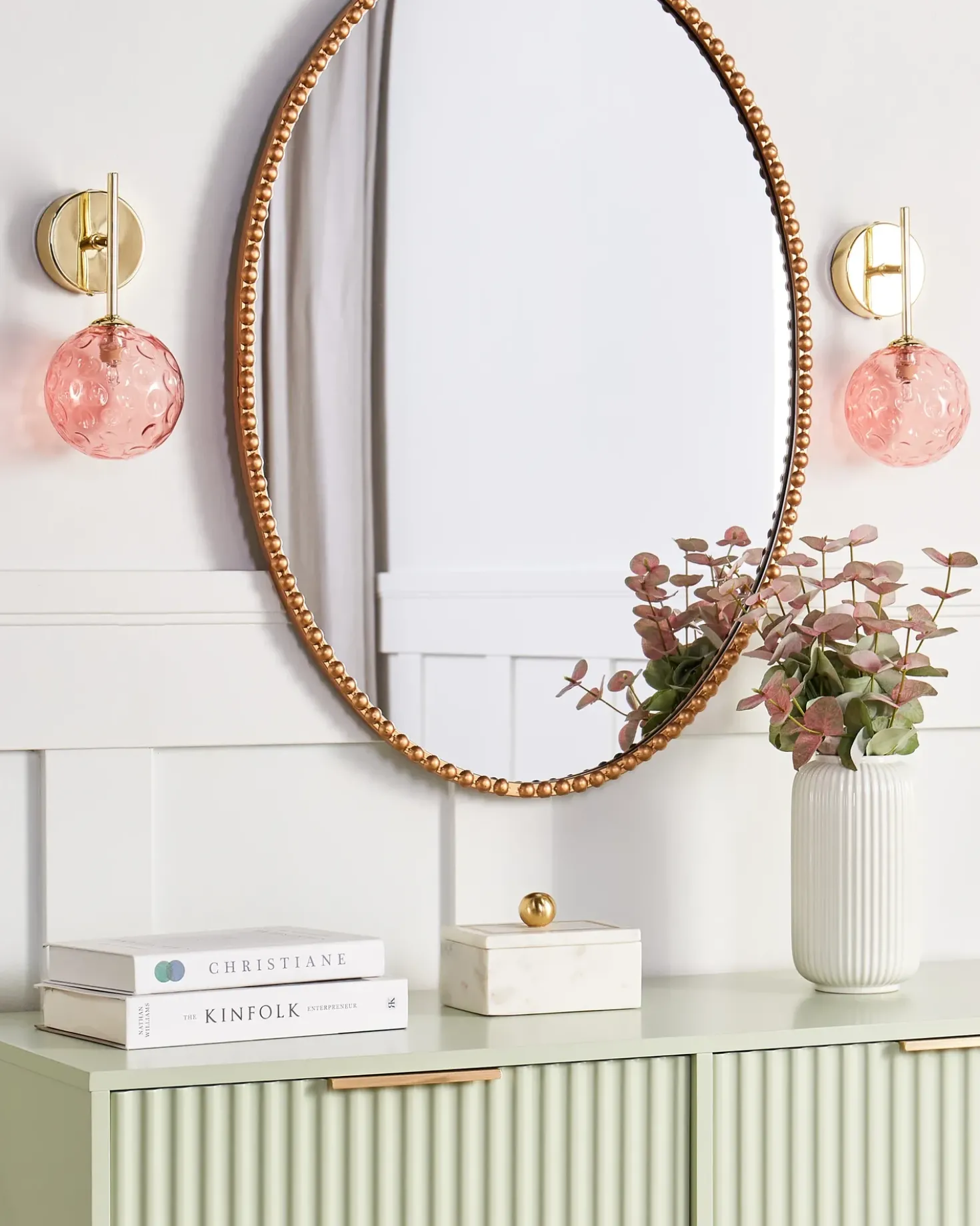 Set di 2 lampade da parete ANADYR Vetro Rosa