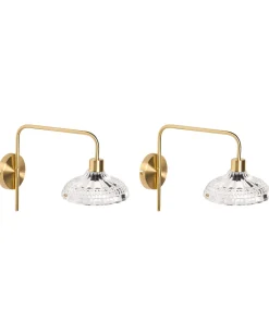 Set di 2 lampade da parete MOLINO Metallo Oro