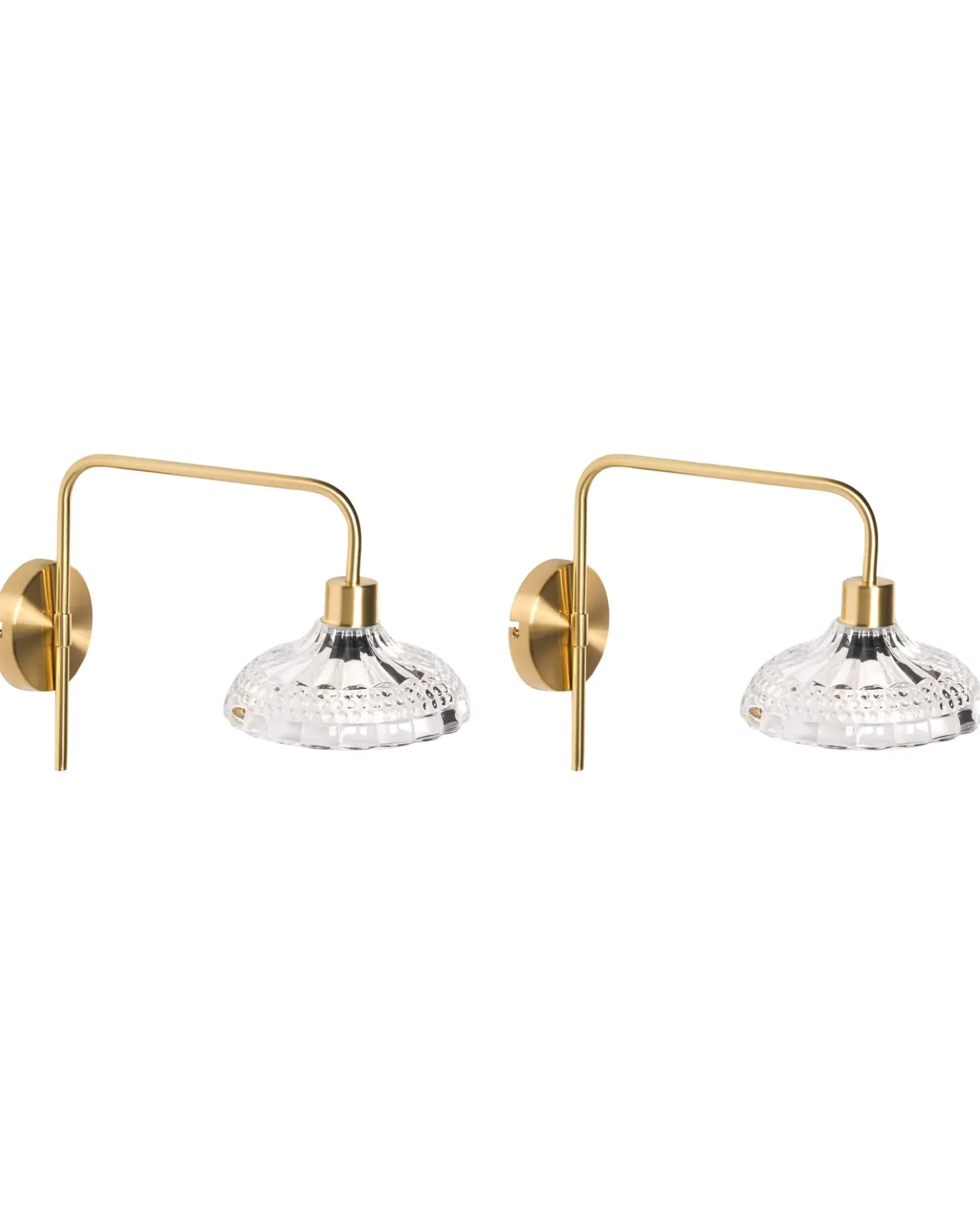 Set di 2 lampade da parete MOLINO Metallo Oro