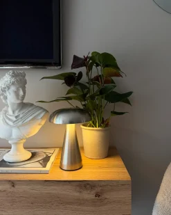 Set di 2 lampade da tavolo a LED senza fili KULFO con dimmer Metallo Argento