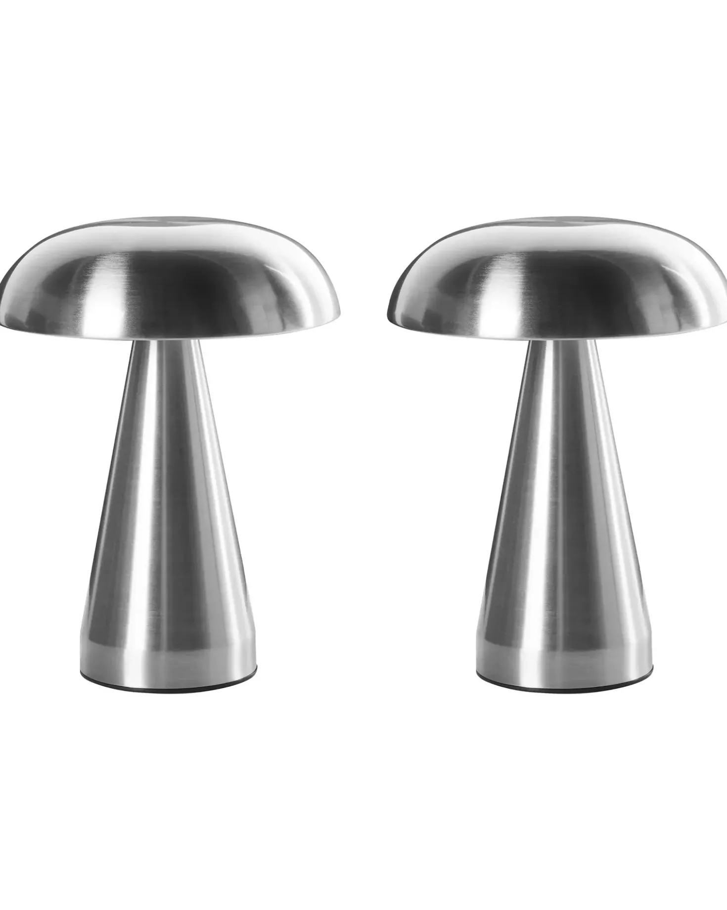 Set di 2 lampade da tavolo a LED senza fili KULFO con dimmer Metallo Argento